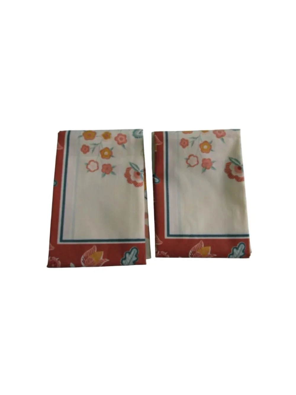Museum of American Folk Art Vintage Pillowcases A Pair Cotton Blend Standard 198